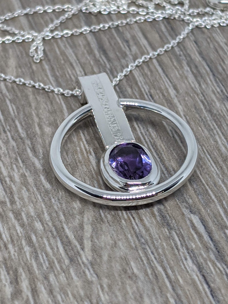Sterling Silver and Amethyst Necklace