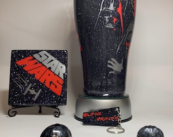 star wars inspired tumbler and coaster set - Embrace the DARK SIDE!!