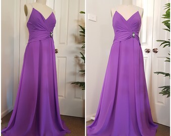 Purple Chiffon Dress | Etsy Australia