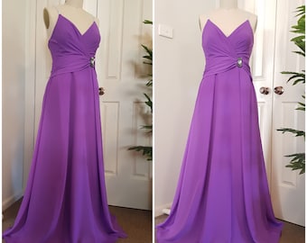 4610259 Purple Chiffon Dress