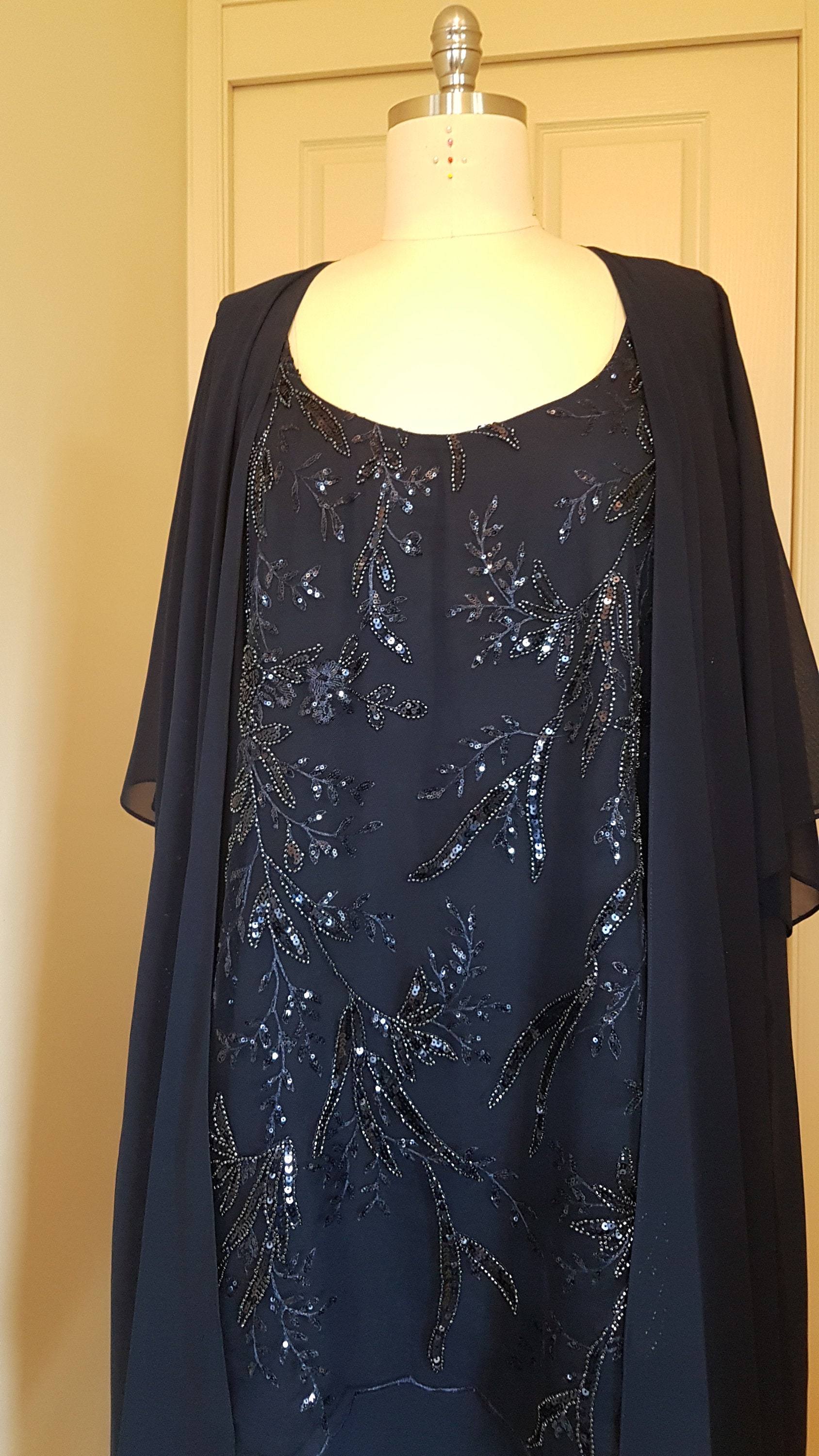 Custom Made for Plus Size Bride's Mother in Dark Navy Blue - Etsy Australia