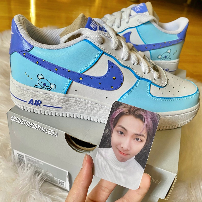BTS x BT21 Koya RM Nike Air Force 1s Custom Sneakers Etsy BTS x BT21 Koya RM Nike Air Force 1s Custom Sneakers Etsy