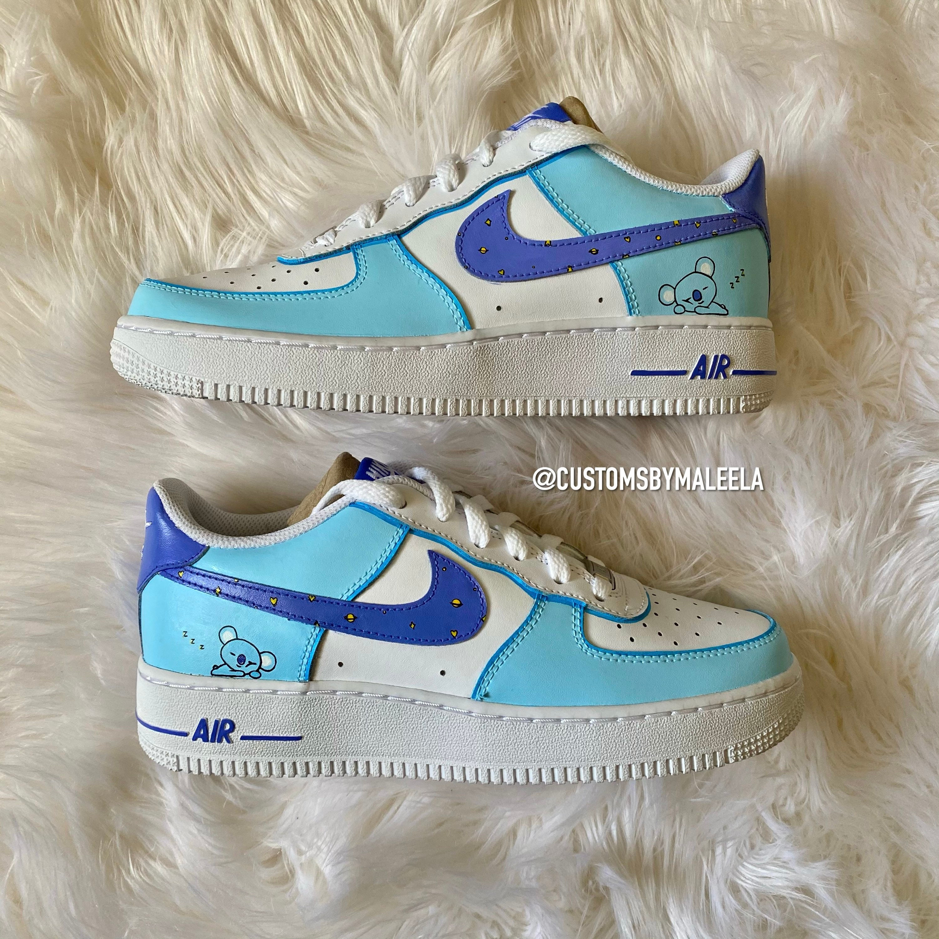 BTS x BT21 Koya RM Nike Air Force 1s Custom Sneakers Etsy