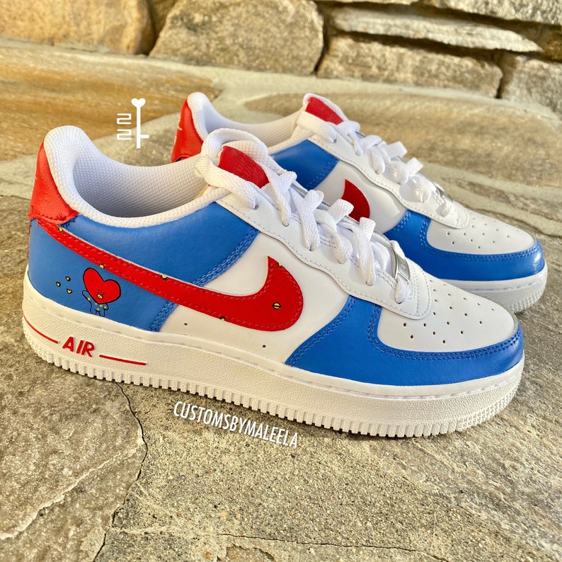 BTS x BT21 Tata Taehyung Nike Air Force 1s Custom Etsy