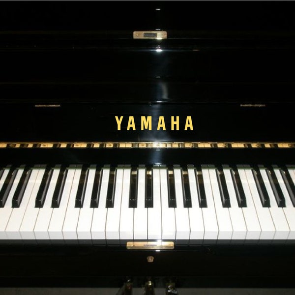 Piano or métallisé Yamaha Fallboard, porte-clés, marque, décalcomanie en vinyle de transfert