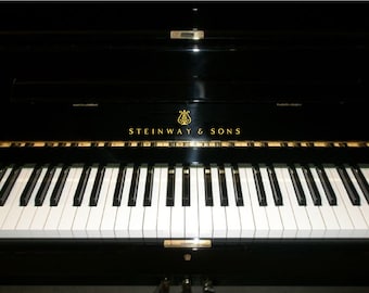 Steinway Metallic Gold Piano Brand Name Fallboard Key Cover Brand Vinyl Transfer Decal Sticker