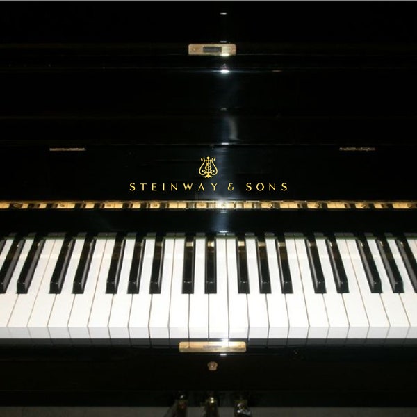 Steinway Metallic Gold Piano Marca Fallboard Key Cover Marca Vinilo Transferencia Calcomanía Etiqueta