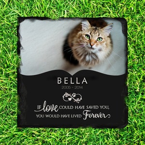 Pet Memorial Stone with Photo, 7 Sizes, 6 Designs | Pet Grave Marker, Pet Headstone | Dog Memorial Stone, Garden Memorial Stone,Weatherproof