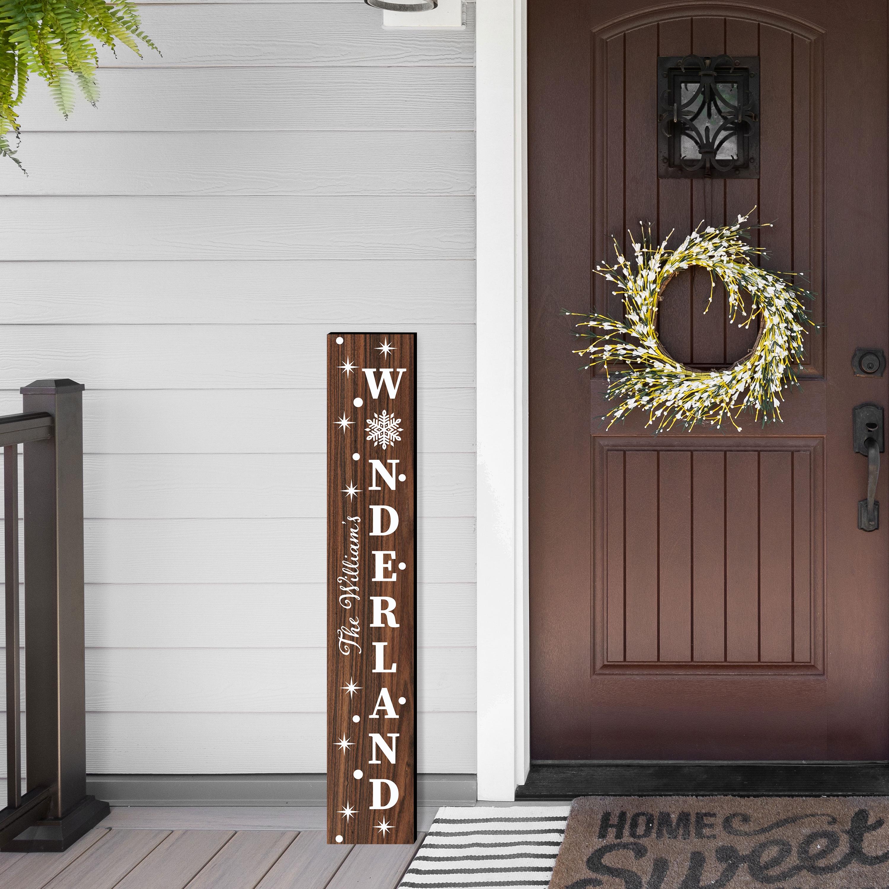 Personalized Christmas Welcome Sign for Porch - 5 Designs - 47x8 ...