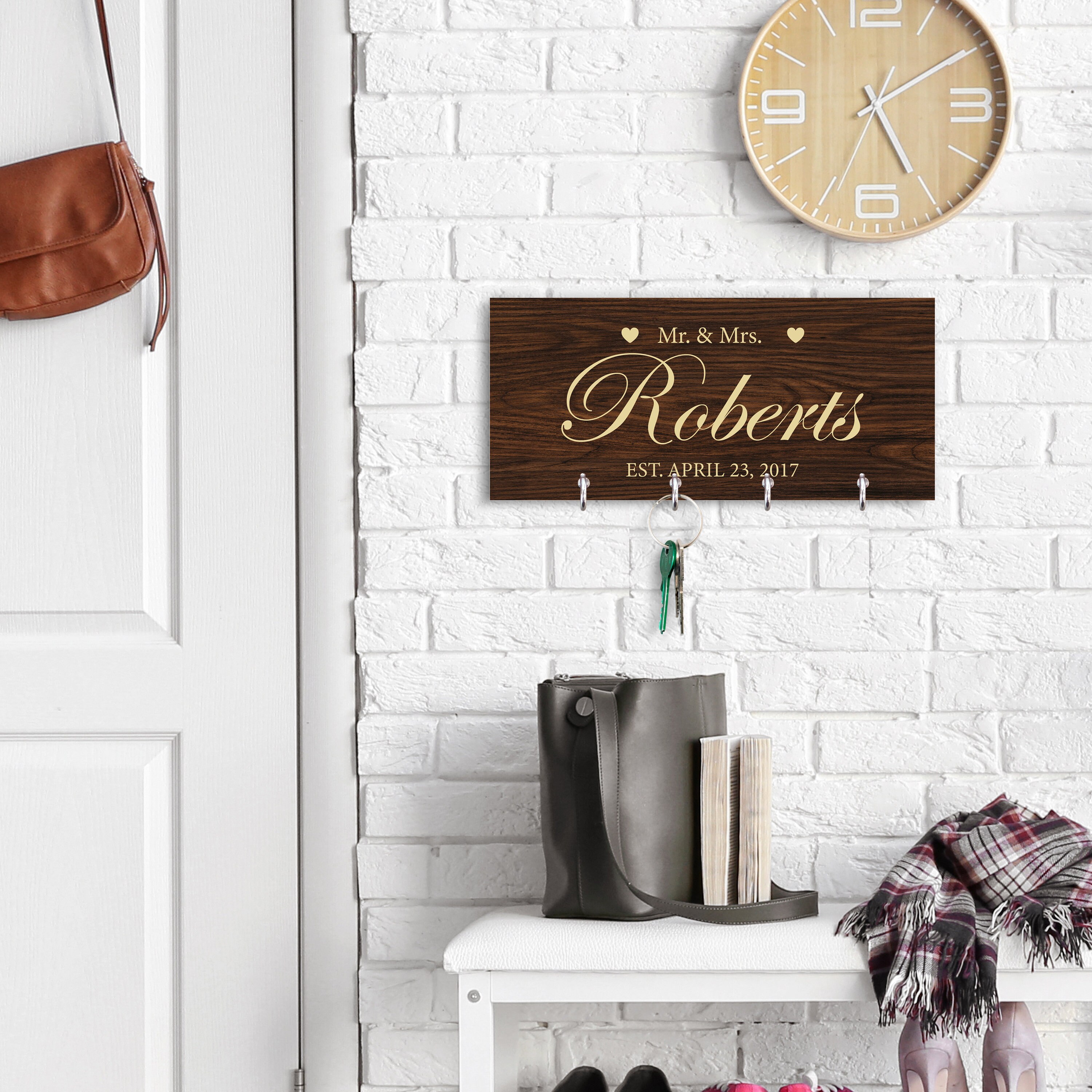 Personalized Key Holder for Wall Custom Key Hanger with Etsy