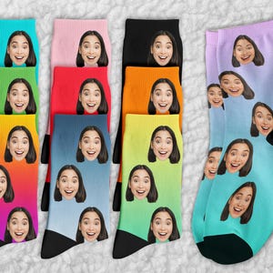 Custom Face Socks, 17 Designs | Funny Socks with Faces for Men Women Cats Dogs, Personalized Photo Gifts | Personalized Socks for Women Men