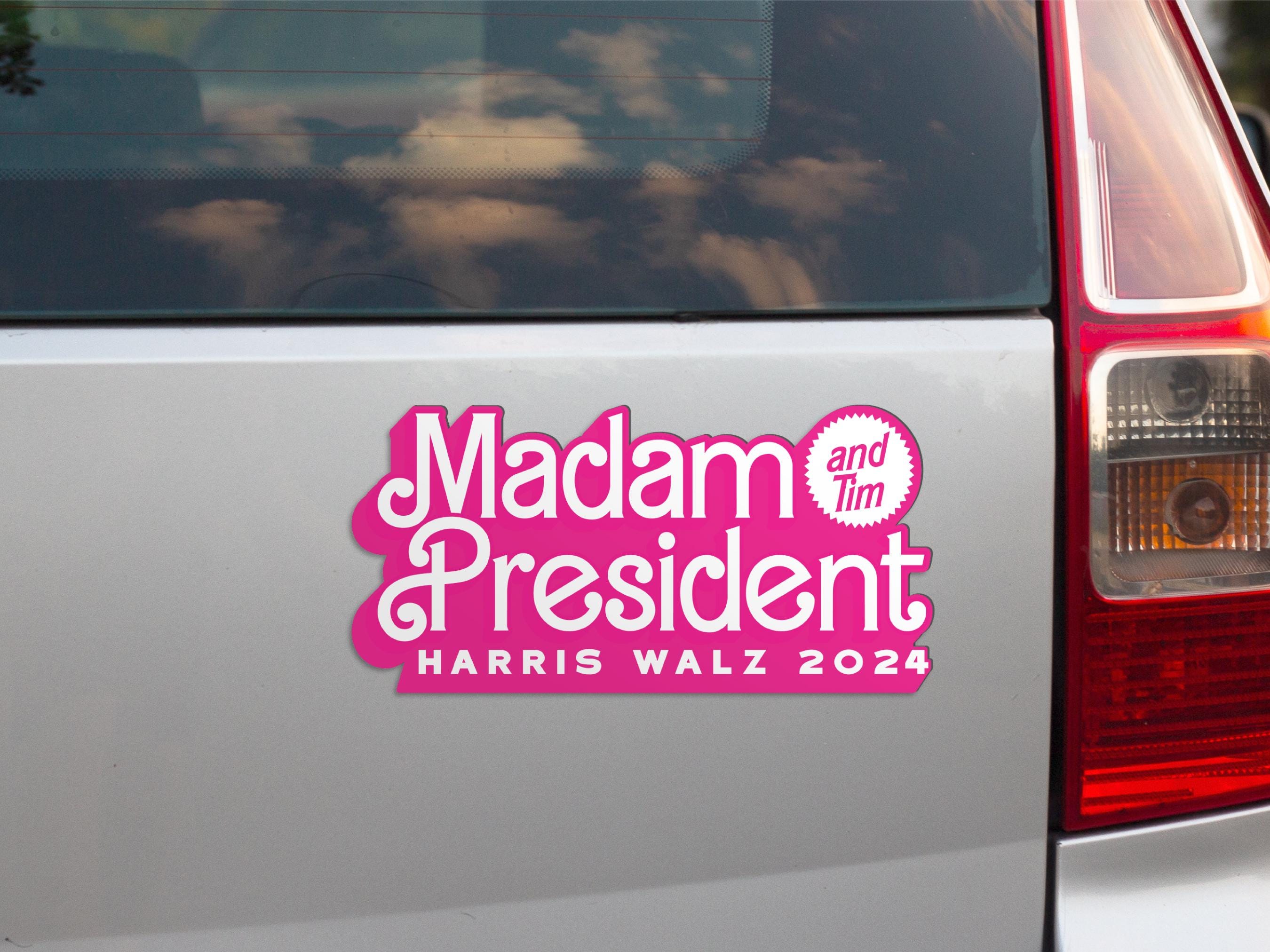 thumbnail image 2 of Republicans For Kamala Harris 2024 Bumper Sticker – Tim Walz, Presidential Campaign Decor, 3x10 Inches 2 of 6