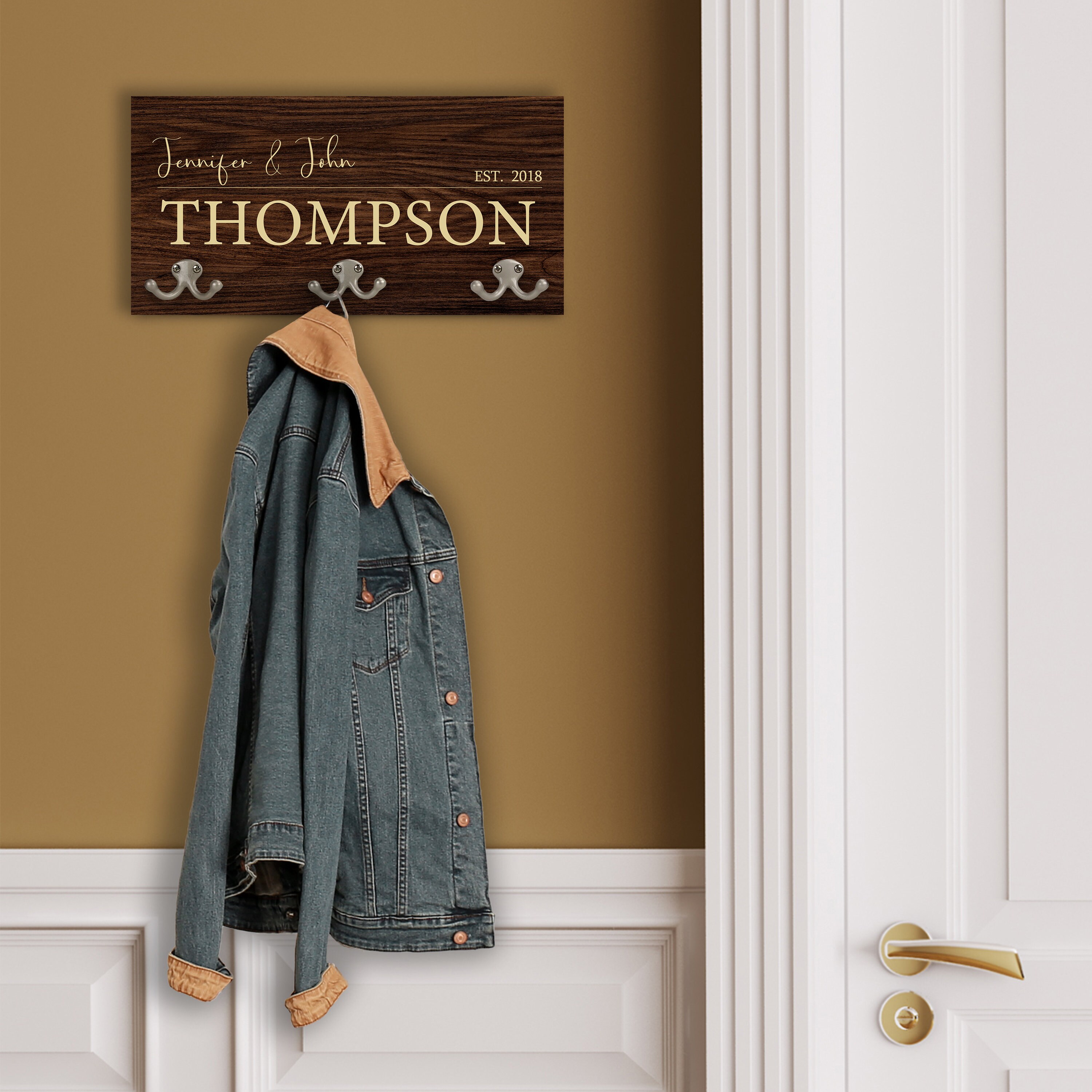 Personalized Coat Holder for Wall Custom Coat Hanger with Etsy