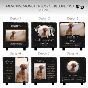 Pet Memorial Stone with Photo, 7 Sizes, 6 Designs | Pet Grave Marker, Pet Headstone | Dog Memorial Stone, Garden Memorial Stone,Weatherproof bild 6