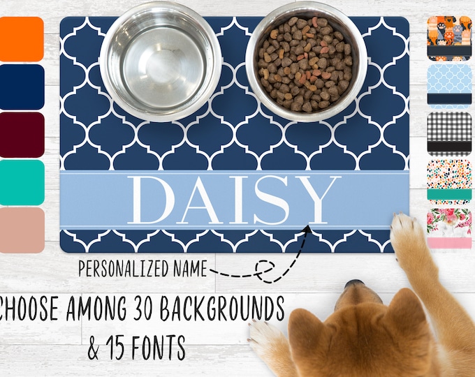 Dog Placemat Dog Food Mat Pet Placemat Pet Food Mat Personalized Pet