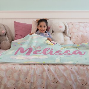 Personalized Baby Blanket with Name Customized Swadding Blanket for Toddlers 6 Designs & 2 Sizes Super Soft Blankets for Newborns image 2