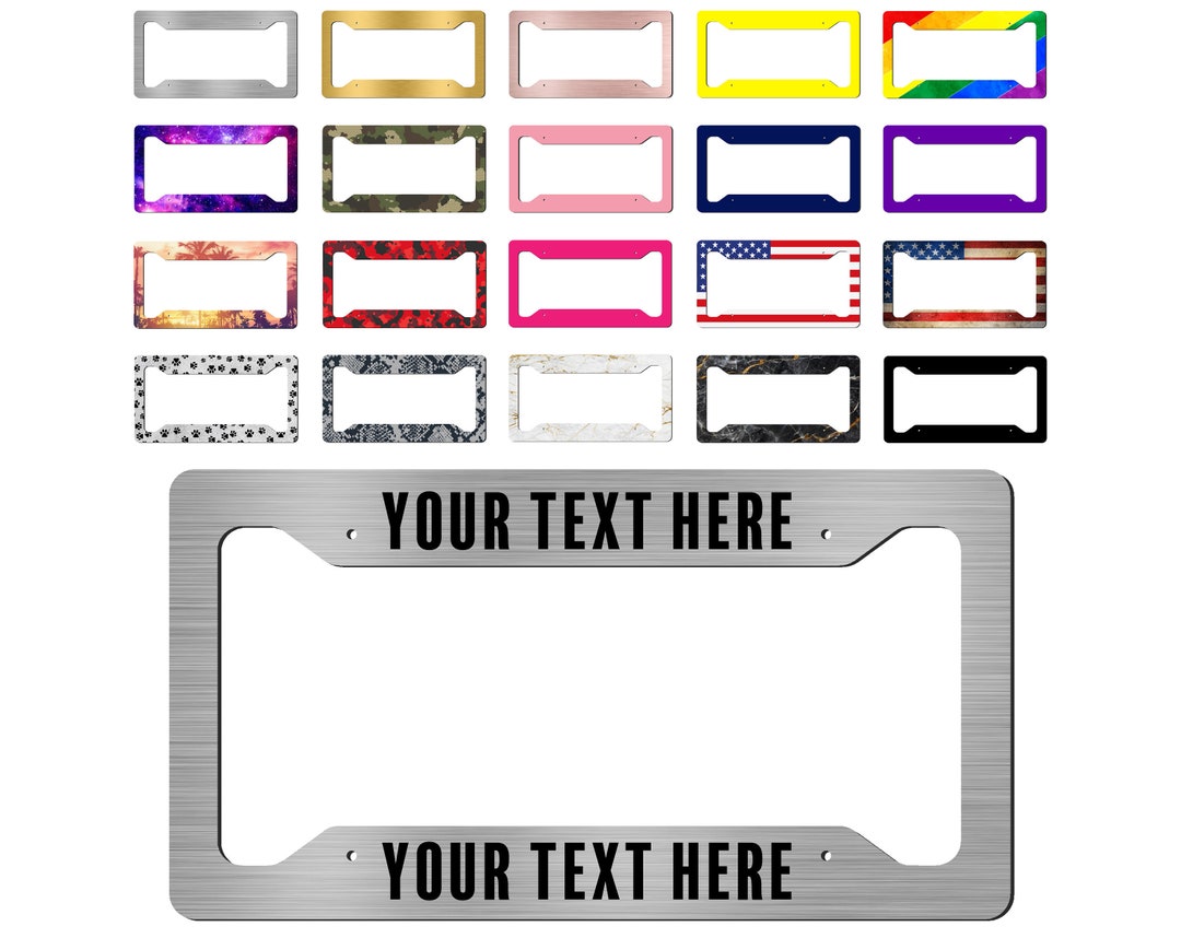 Custom License Plate Frame Personalized License Plate Frames for Cars