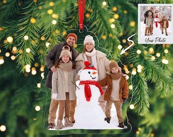 Acrylic Photo Ornament, Christmas Ornament, Custom Family Photo Ornament, Acrylic Picture Ornament, Family Ornaments, Couple Gifts