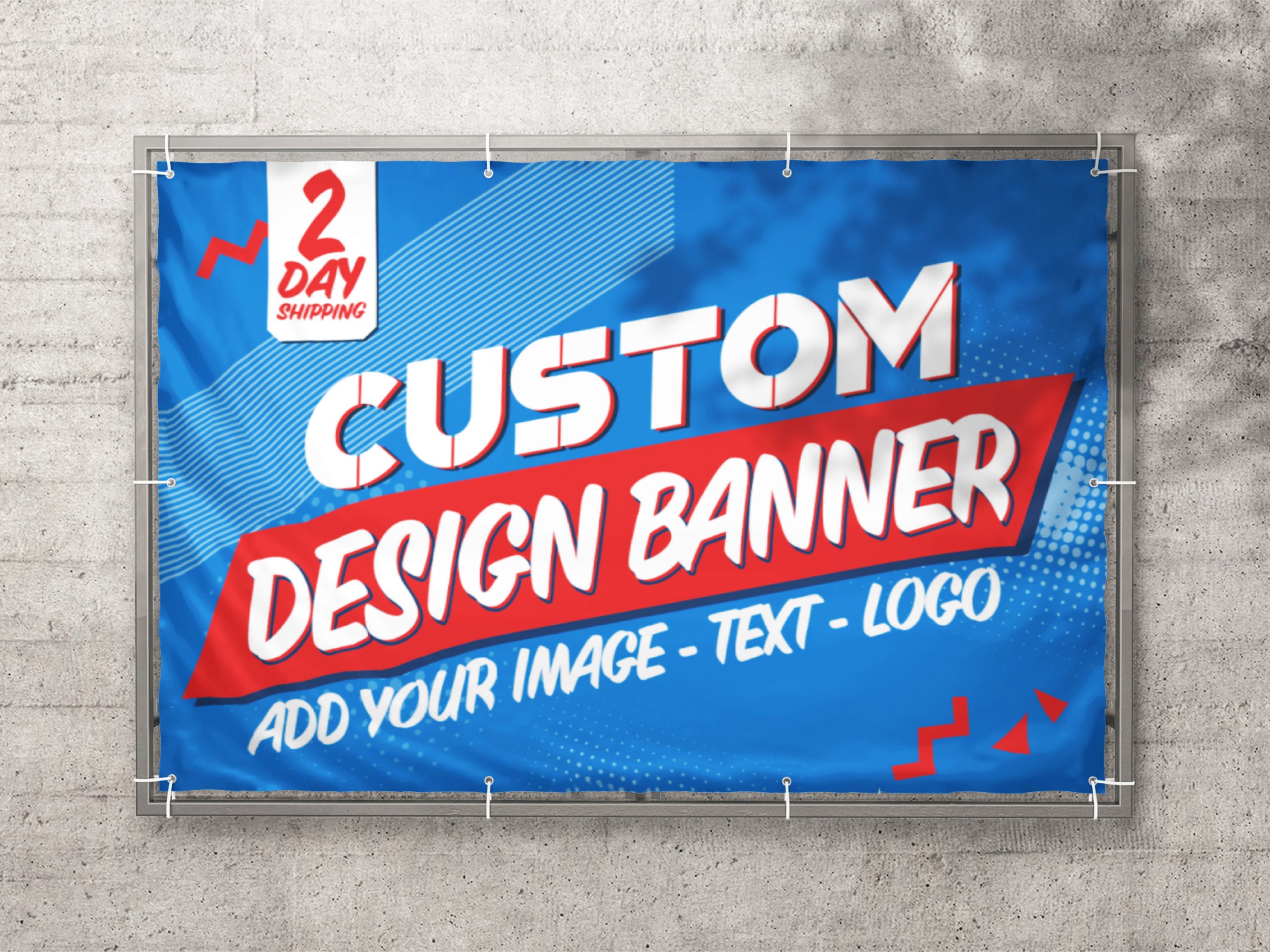 Custom Banner Prints W/ Image Logo & Text Vinyl Banner for Etsy