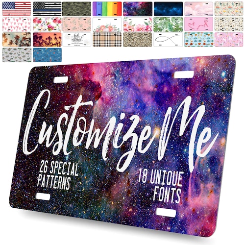 Custom License Plate Custom Car Tags Personalized Plate Etsy