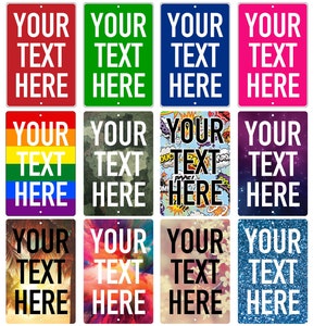 Custom Parking Sign - 8&quot;x12&quot;, Parking Signs | Personalized Gifts for Men, Outdoor Aluminum Metal Sign, Road Signs, Personalized Street Sign