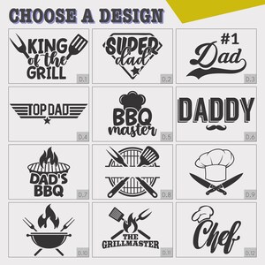 Custom Embroidered Apron for Men, Dad Apron for Fathers Day - Birthday Gifts for Dad, Grilling Gifts for Men, Personalized Gifts for Him image 2
