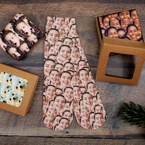 Custom Face Socks, 17 Designs Funny Socks with Faces for Men Women Cats Dogs, Personalized Photo Gifts Personalized Socks for Women Men image 3