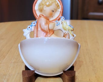 Vintage Goebel Hummel Sitting Angel Holy Water Font NOS TMK-7 1999