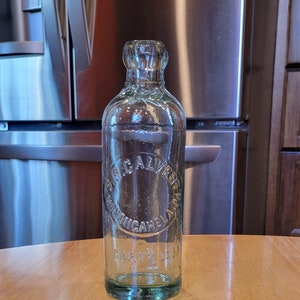 Antique Aqua glass bottle SR Antique Aqua glass bottle SR