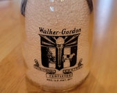 Dairying Walker-Gordon Laboratory Company INC Plainsboro, New Jersey Thatcher MFG Co Circa 1950s Black Pyroglazed Half Pint Milk Bottle