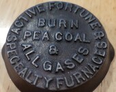 Antique Miniature Cast Iron Advertising Skillet Active Fortune Specealty Furnaces 1887 Thomas, Roberts, Stevenson Co Philadelphia, Pa