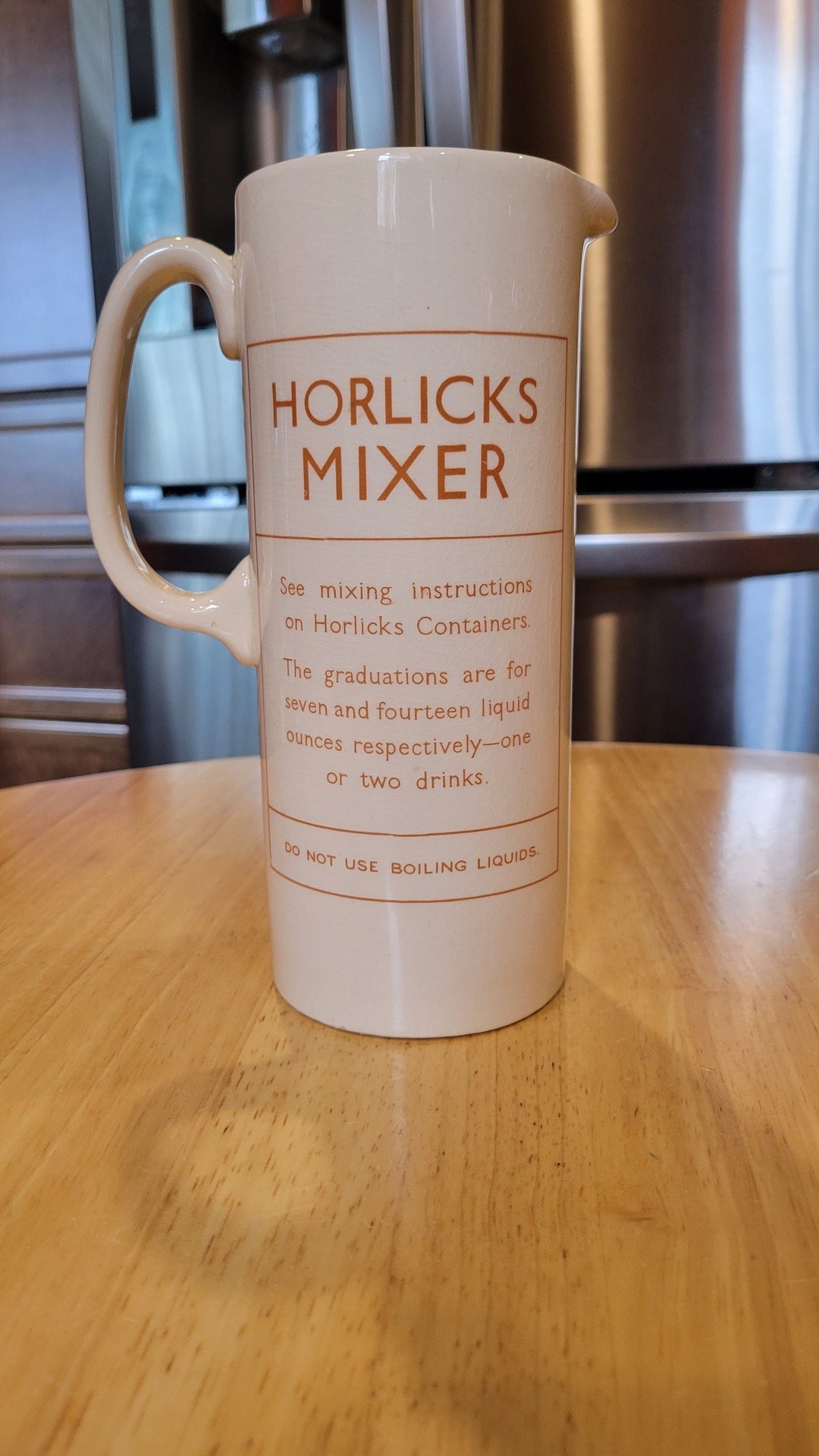 Vintage/ Horlicks Ironstone Mixer/ London, England/ Circa 1930s