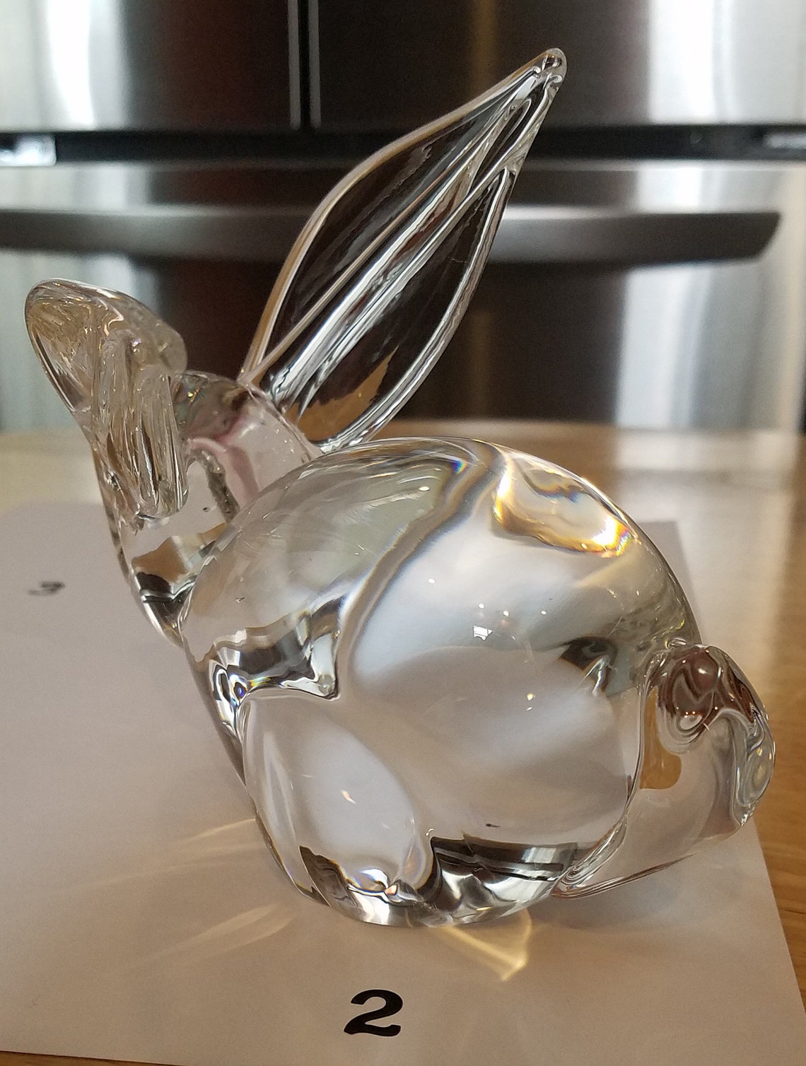 Vintage Crystal Paperweight Figurines/ Daum France Crystal/ Etsy