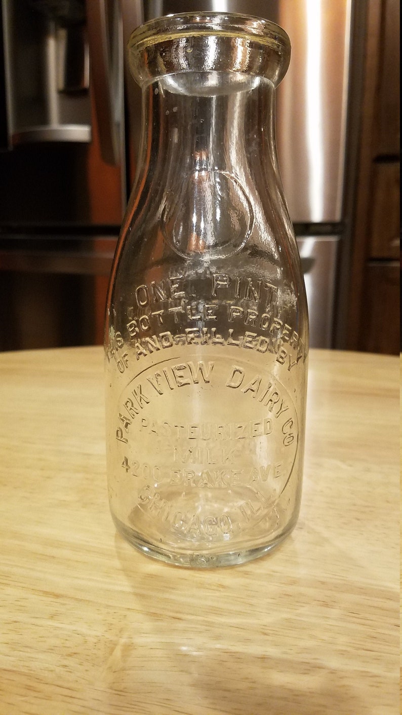 Dairying/ Park View Dairy Co./ Chicago Illinois/ Lamb Glass Etsy