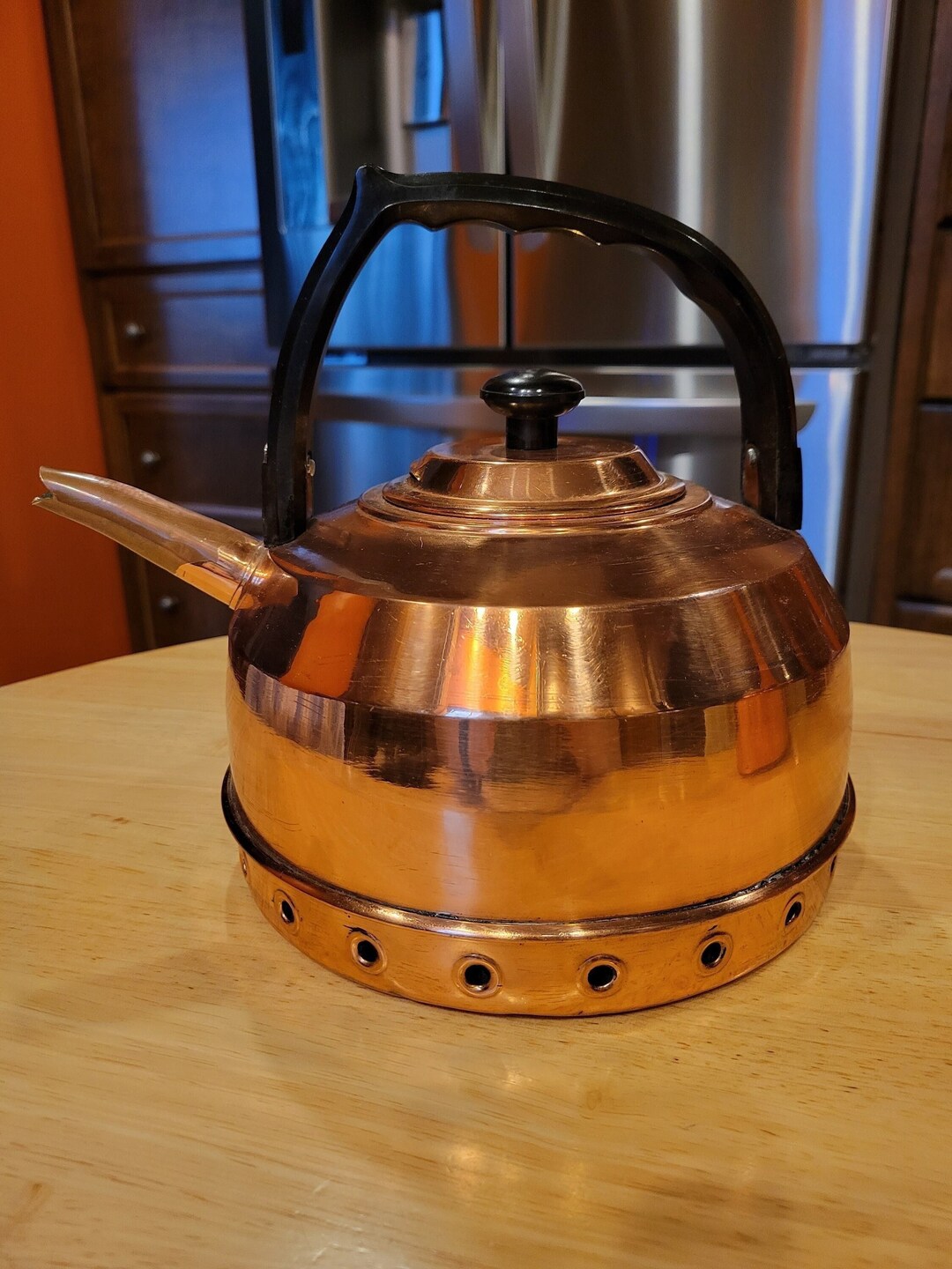 Antique/ English Copper Tea Kettle/ Cosiclad Copper Teapot/ Made in