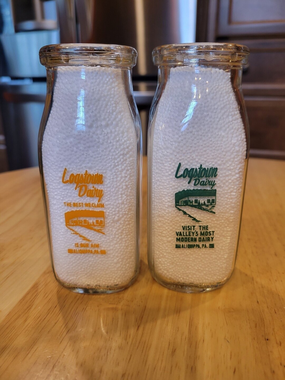 Dairying/ Logstown Dairy/ Aliquippa, Pennsylvania/ Lamb Glass Co/ Circa