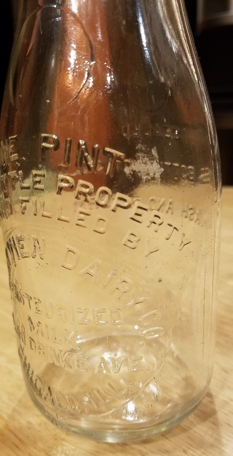 Dairying/ Park View Dairy Co./ Chicago Illinois/ Lamb Glass Etsy