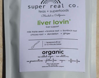Organic Liver Lovin' Tea – Herbal Detox Blend, Liver Support, Caffeine-Free