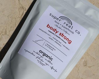 Organic Body Strong Herbal Tea – Energy, Recovery, Immune Support (Caffeine-Free)