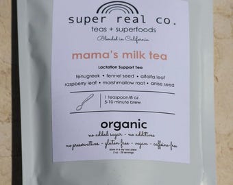 Organic Lactation Tea – Milk Supply Support, Herbal Blend (Caffeine-Free)