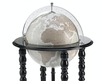 Limited Edition Floor standing World Globe Bar- Black