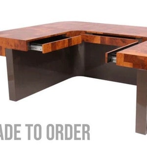 U shaped outlet home office desk