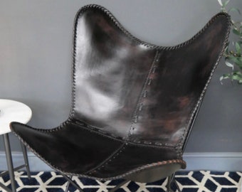 Premium Leather Butterfly Chair