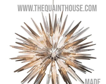 Modern round ball spike chandelier