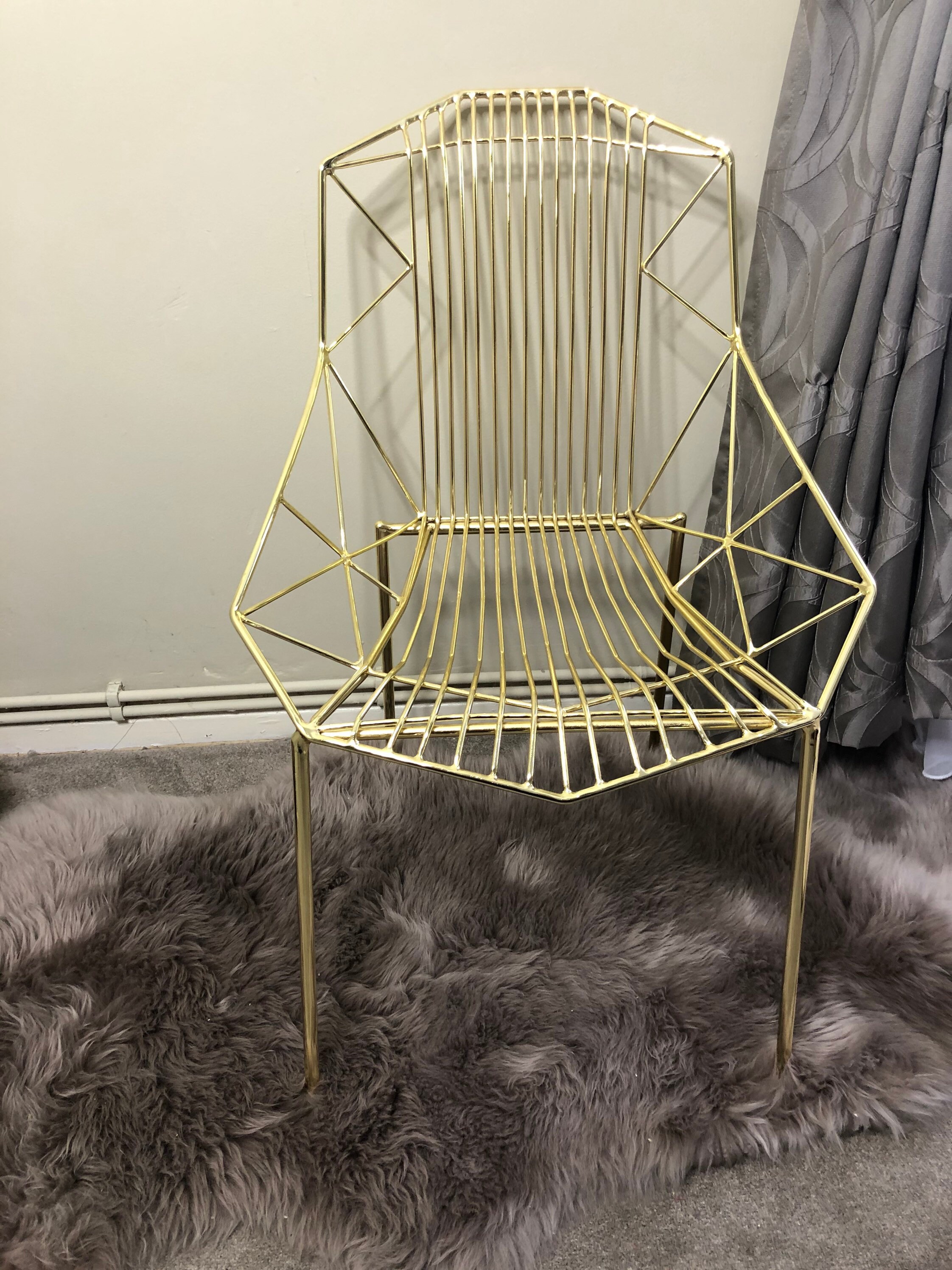 Metal Gold Chair Baxter Range Etsy UK