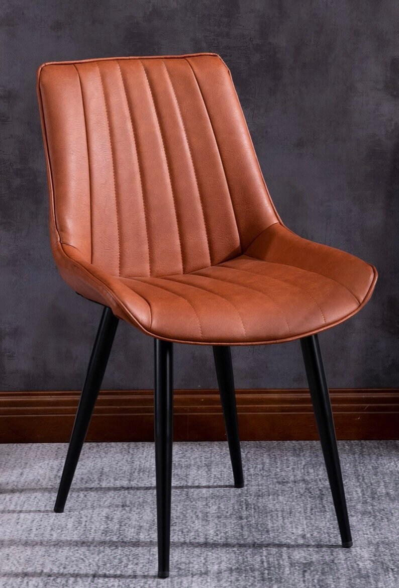 Faux leather/vegan leather chair The Nelson Etsy