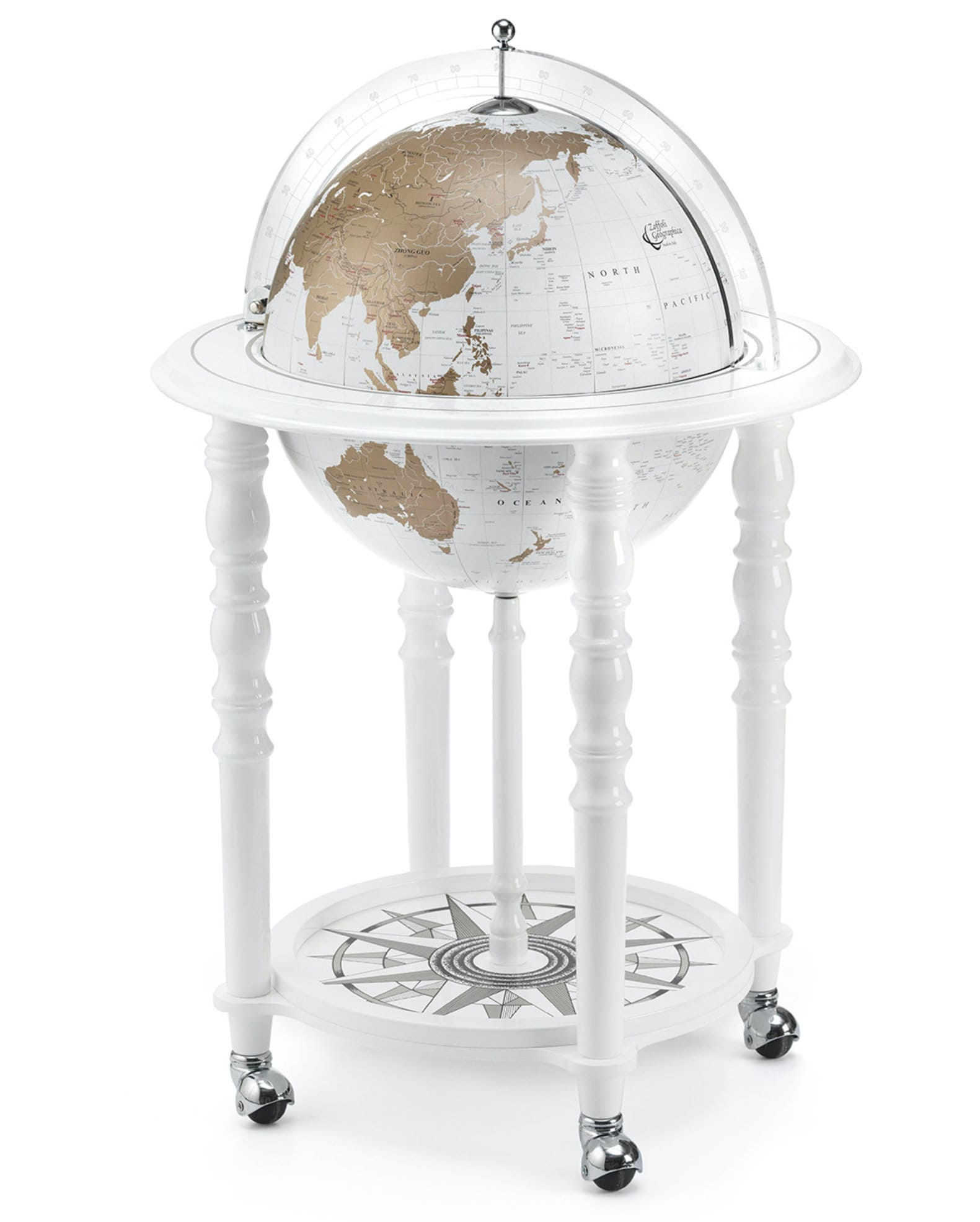 Limited Edition Standing Globe Bar White - Etsy Canada