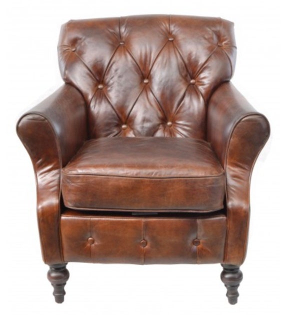 Traditional Leather Armchair Montgomery Range Etsy UK
