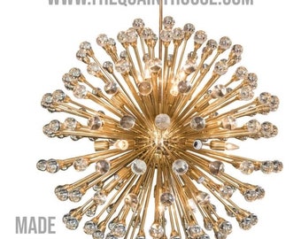 Modern round ball spike chandelier