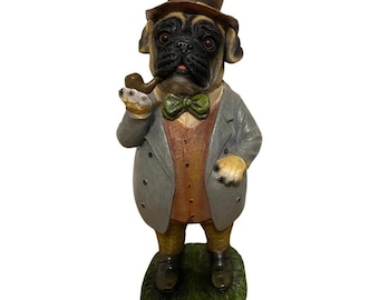 Decorative Pug dog figurine ornament